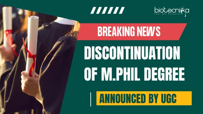 UGC Announces Discontinuation of M.Phil
