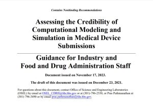 CM&S Medical Device Submissions FDA Guidance 